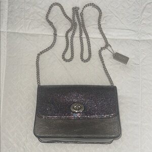 Coach Silver and Multicolor Confetti Crossbody Bag